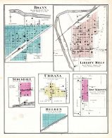 Roann, Liberty Mills, Stockdale, Urbana, New Madison, Belden, Wabash County 1875